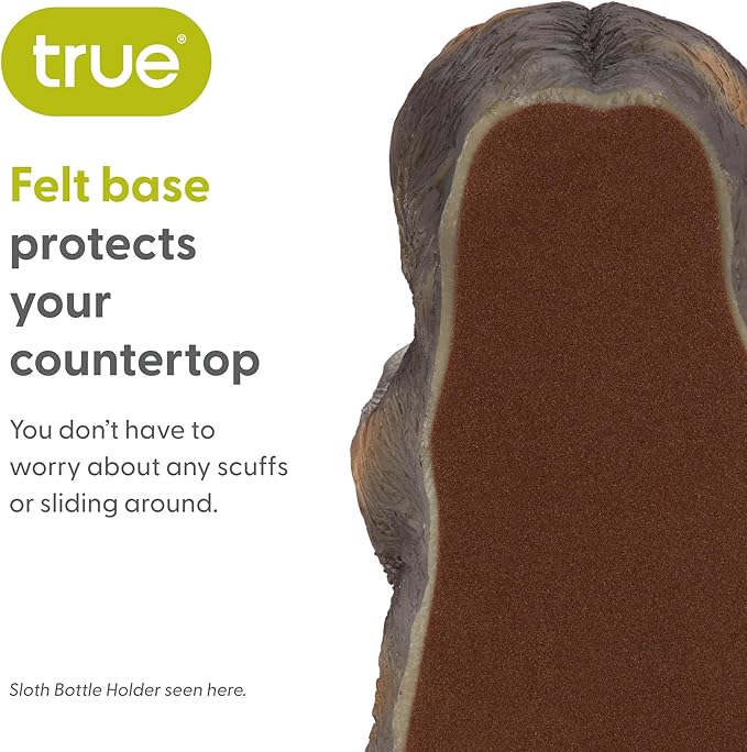 True Boozy Bass Polyresin Wine Bottle Holder - Table Top and Counter Wine Rack, Animal Home Decor - Set of 1, Green, Holds 1 Standard Wine Bottle