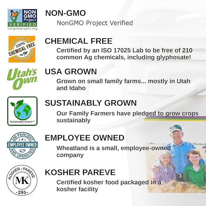 Wheatland™ White Sugar • Delicious • USA grown • 20 lbs Bulk • Mylar and Bucket Provide 25 Year Shelf Life • Emergency Food Storage • High Trust Seller • 40 Year Legacy of Prepping