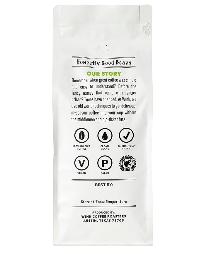 Wink Coffee Low Acid Medium Roast Espresso – 2.2 lb Whole Bean Coffee, 100% Arabica, Colombian Single Origin, Smooth, Full-Bodied & Sustainable