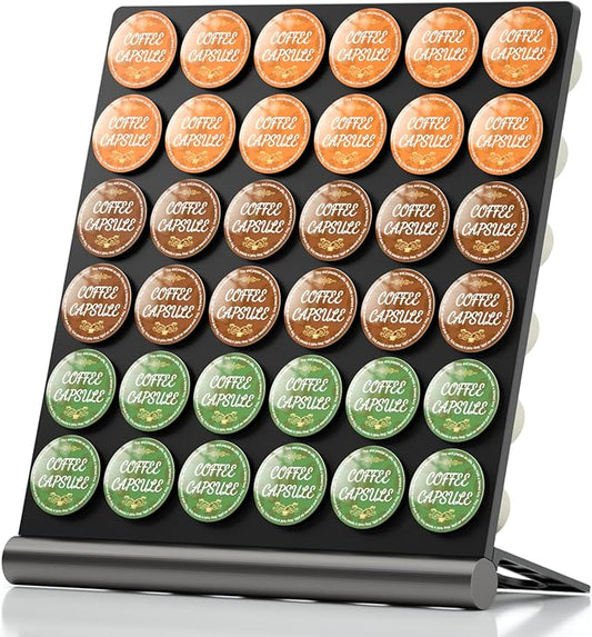 Coffee Pods Holder Organizer Compatible with K cup,36 Pods Large Capacity Coffee Pod Storage Organizer Compatible with keurig pods, Space Saving K-Cups Organizer for Kitchen Office Coffee Bar