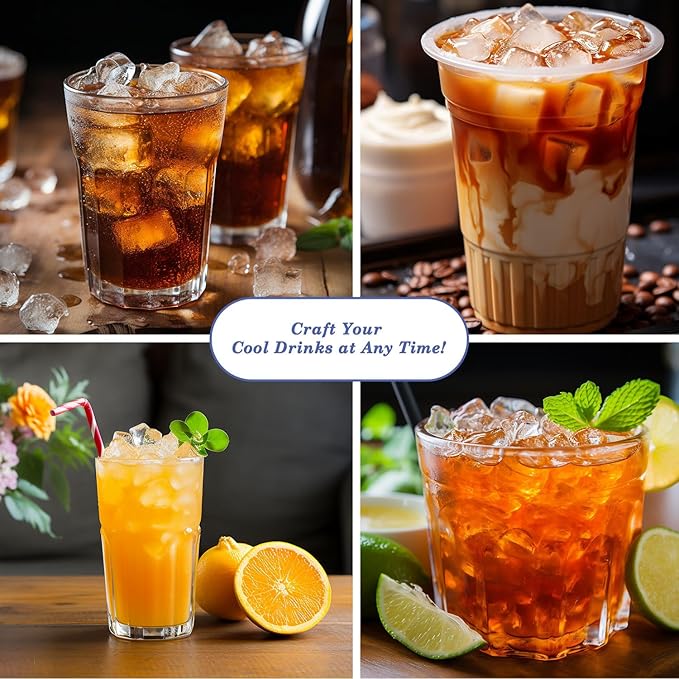 Mini Ice Cube Tray for Freezer: GGUW Nugget Ice Cube Tray with Bin - Crushed Ice Tray Making 4×108 PCS Icecube - Easy Release Iced Maker Trays