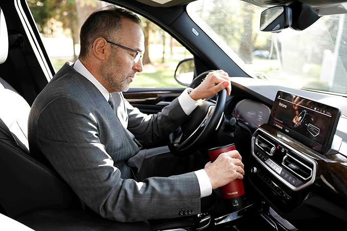 Nextmug Go - Temperature-Controlled, Self-Heating Travel Mug (Slate Blue - 16 oz.)