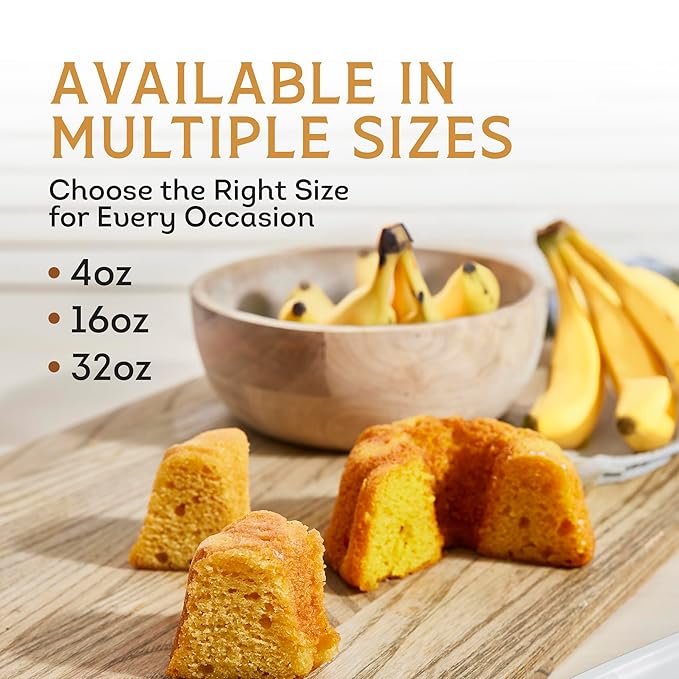 TORTUGA Caribbean Banana Rum Cake - 16 oz Rum Cake - The Perfect Premium Gourmet Gift for Gift Baskets, Parties, Holidays, and Birthdays - Great Cakes for Delivery