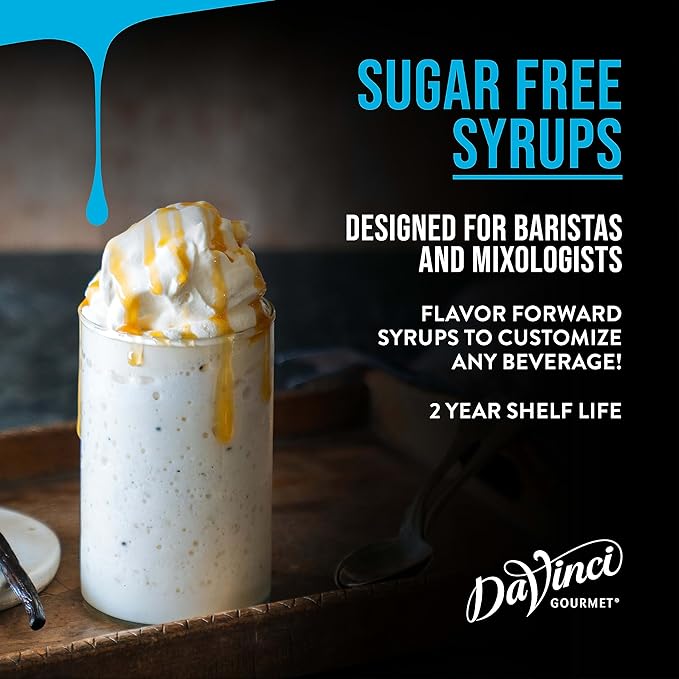 DaVinci Gourmet Sugar-Free French Vanilla Syrup, 25.4 Fl Oz (Pack of 4)
