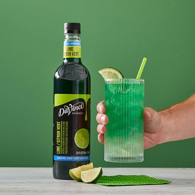 DaVinci Gourmet Sugar-Free Lime Syrup, 25.4 Fluid Ounces (Pack of 4)