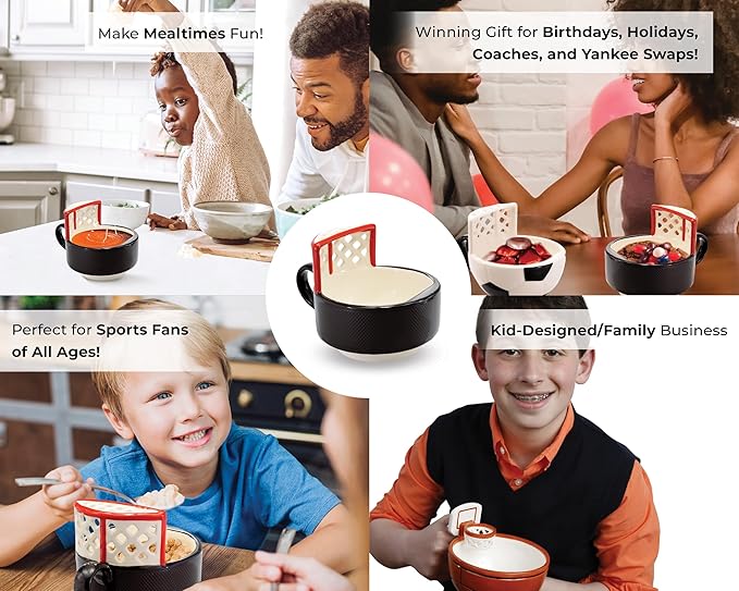 MAX'IS Creations The Hockey Mug with a Net, Sports Hockey Gifts for Boys 8-12 Men Girls Mom Game Gift, Novelty Funny Coffee Mugs, 14oz