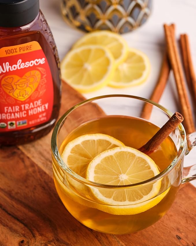 Wholesome Sweeteners 16-Ounce Organic Honey Bottle, 100% Pure, Fair Trade Certified, Non GMO Project Verified & Gluten Free, 1 Pack