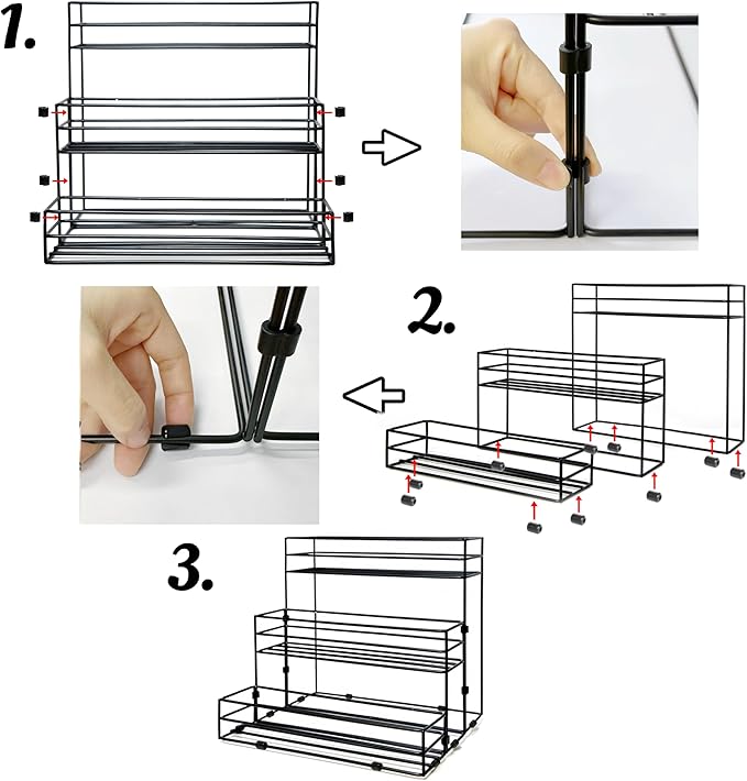 12 Bottles Coffee Syrup Rack Organizer, Coffee Syrup Stand Holder, 3 Tier Coffee Syrup Organizer for Coffee Bar Station, Wine Rack for Countertop, Bottle Display Shelf for Cocktail, Dressing