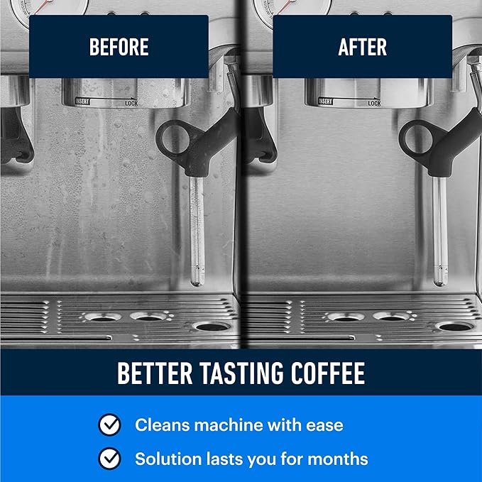 Essential Values Descaling Solution Compatible with Breville - Coffee Pot Cleaner - Descaler Specially Formulated for Breville Coffee Machines - 12 Month Supply, 2-Pack