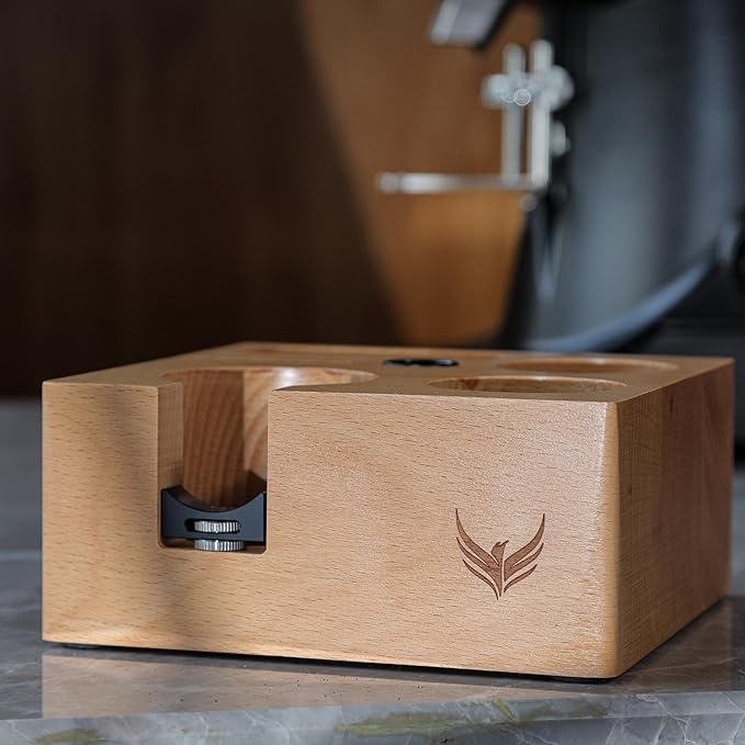 58mm Compact Espresso Tamping Station V3 – Portafilter Stand and Coffee Accessories Organizer for Espresso Machines with Tamper Holder, Distributor Slot, and Multi-Accessory Storage