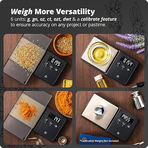 Greater Goods Precision Pocket Scale - 300 x 0.01g, Digital Milligrams Scale with 6 Units for Jewelry, Coins, Herbs, Food and Small Precise Things