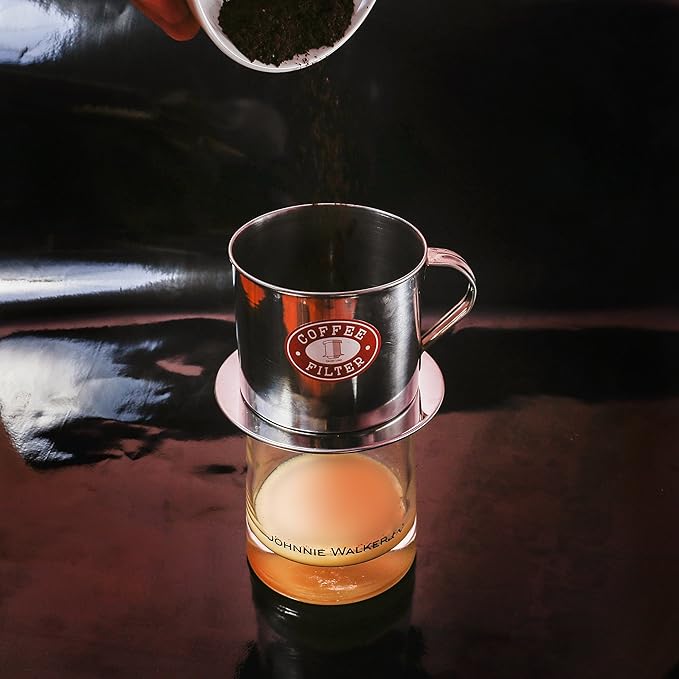 Vietnamese Coffee Filter Press. Screw Down Insert. Dripper Mechanism. Made in Vietnam. Sizes S-XL in 1 or 2 Pack (1, Medium (8 oz))