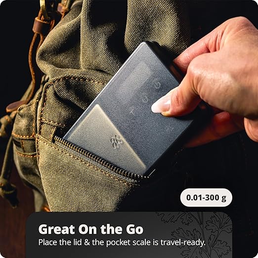 Greater Goods Precision Pocket Scale - 300 x 0.01g, Digital Milligrams Scale with 6 Units for Jewelry, Coins, Herbs, Food and Small Precise Things