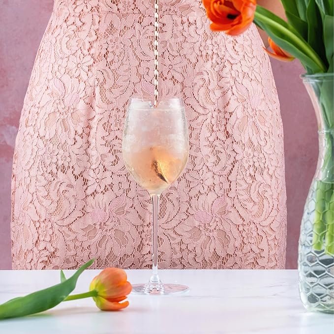 Shaker & Spoon Peach Lavender Cocktail Syrup, 16oz Floral & Fruity Flavored Syrups for Drinks, Vegan Cocktail Mixers, Mocktails, Non Alcoholic Drinks