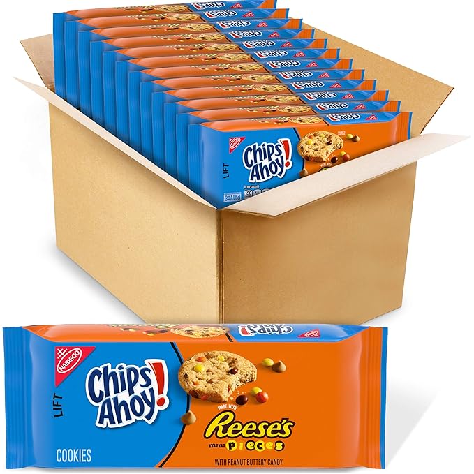 CHIPS AHOY! Reese’s Mini Pieces Chocolate Chip Cookies, 12 - 9.5 oz Packs