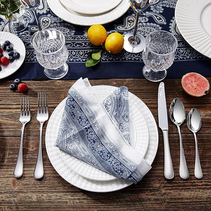 KEAWELL Premium Verona 8-Piece Spoon Set 6.5-Inch – 18/10 Stainless Steel, Heavy-Duty Mirror-Finished Flatware for Daily Meals, Hosting, and Special Occasions (8, Teaspoons)