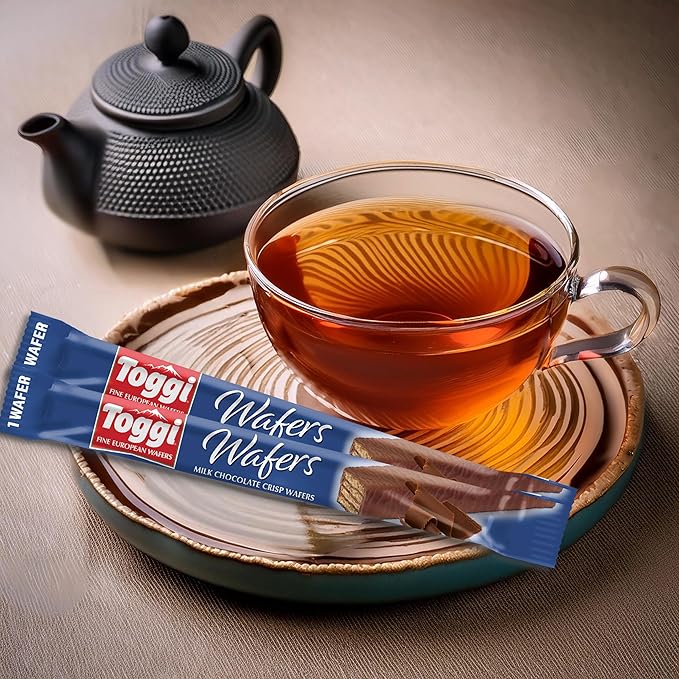 TOGGI Fine European Chocolate Wafers, Milk Chocolate (0.88 oz 24 Count)