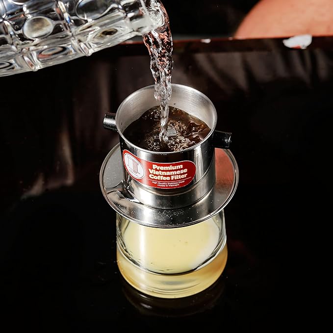 2 Pack Vietnamese Coffee Filter Brewer. Great for travel and camping, 11oz large, Gravity Insert