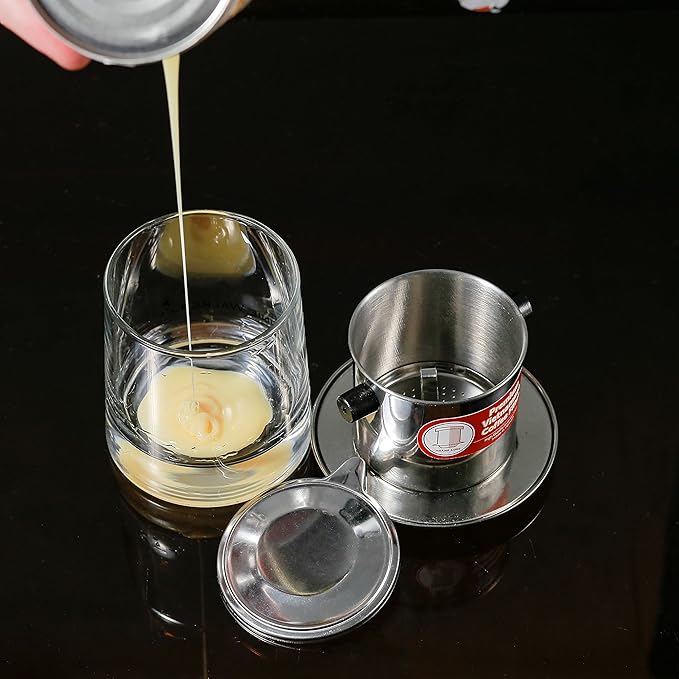 Vietnamese Drip Coffee Maker Filter. Single Cup Serve. Inox. 6 oz Small Stainless Steel