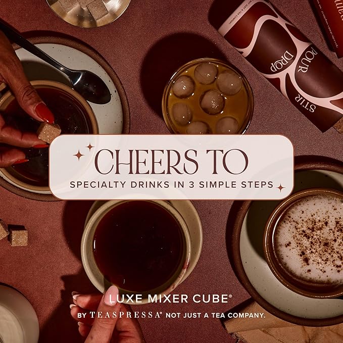 Lavender London Fog Sugar Cubes by Teaspressa - Delicious Lavender Fog Flavor Infused Sugar Cubes - Kosher - Gluten-Free - Barista Quality Cafe Experience - No Mess - Makes 30 drinks - Great For Gifting, Hosting & Travel