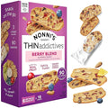 Nonni's THINaddictives Almond Thin Cookies - Berry Blend Almond Cookies - Almond Cookie Thins w/Cranberries Blueberries Goldenberries Raisins Sunflower Seeds - Kosher - 4.4 oz