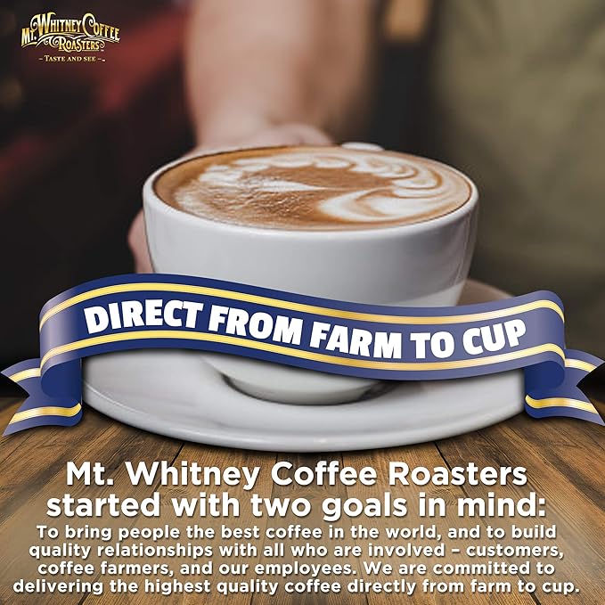 Mt. Whitney Organic French Roast, Dark Roast, Low Acid Coffee (Ground, 5 Lb)