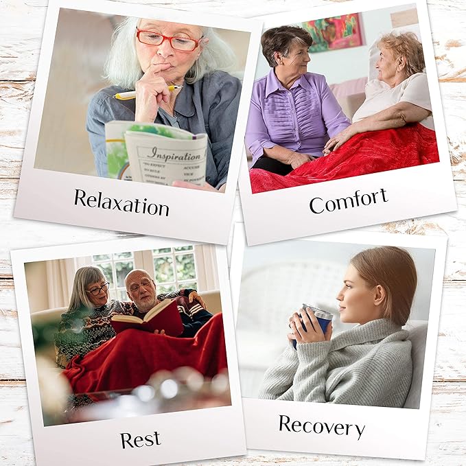 Get Well Soon Gifts for Women or Men - Gift Set Includes Luxury Blanket, Temperature Retention Cup, TLC Tea Kit & Inspirational Word Search Book - After Surgery, Thinking of You Care Package