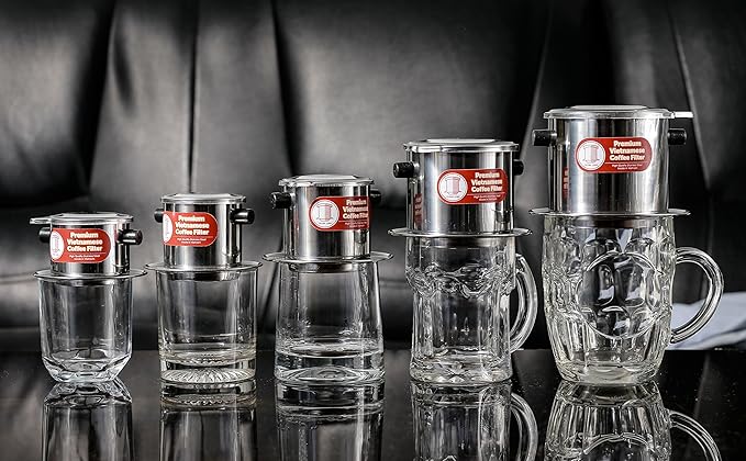 Vietnamese Drip Coffee Maker Filter. Single Cup Serve. Inox. 6 oz Small Stainless Steel