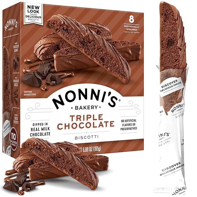 Nonni's, Triple Chocolate Biscotti, 6.88 Ounce