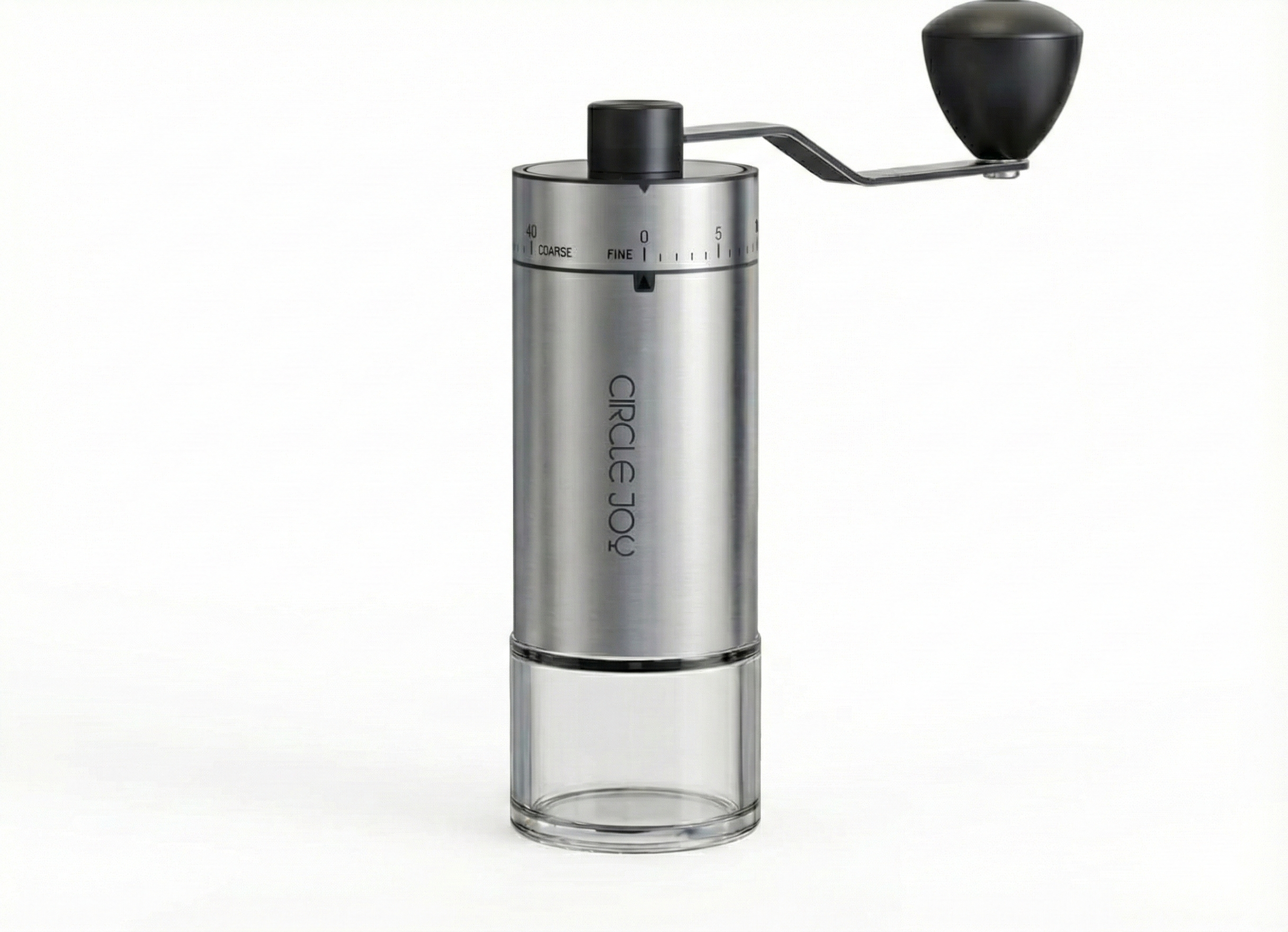 CIRCLE JOY Manual Coffee Grinder with 40 External Adjustable Settings, Portable Stainless Steel Hand Coffee Grinder, Ceramic Conical Burr Coffee Grinder for Camping, Travel and Espresso, 30g Capacity